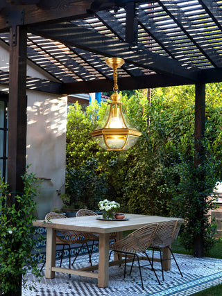 Monterey Vintage Brass Polished Brass Outdoor Pendant Light