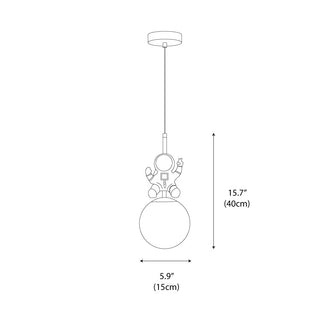 Moon Astronaut Modern Iron Pendant Light