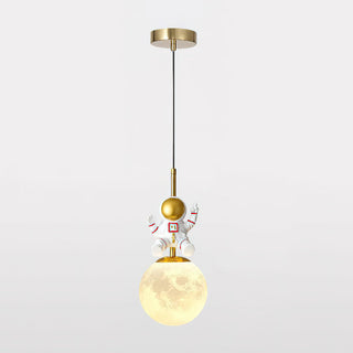 Moon Astronaut Modern Iron Pendant Light