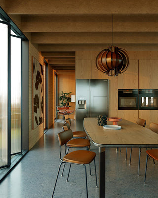 Narek Geometric Metal Wainut Pendant Lamp