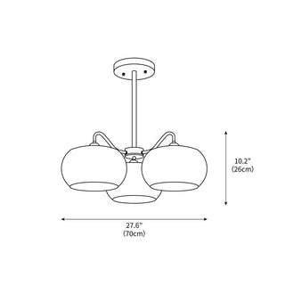 Moricio Contemporary Glass Chandelier