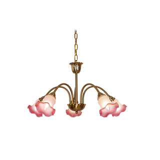 Morning Glory Floral Metal Chandelier