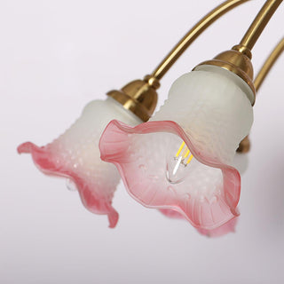 Morning Glory Floral Metal Chandelier