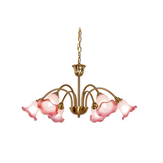 Morning Glory Floral Metal Chandelier