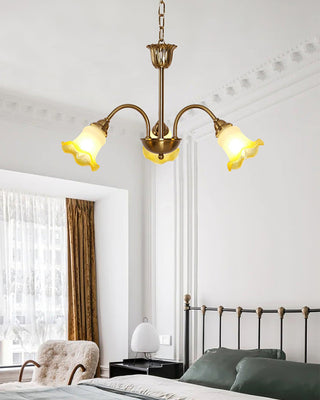 Morning Glory Floral Metal Chandelier