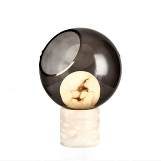 Mortentini Modern Smoked Glass  Alabaster Table Lamp