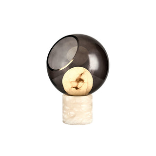 Mortentini Modern Smoked Glass  Alabaster Table Lamp