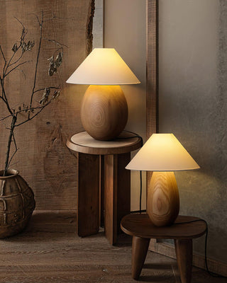 Luna Romantic Wood Table Lamp
