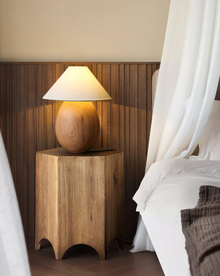 Luna Romantic Wood Table Lamp