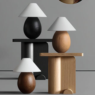 Luna Romantic Wood Table Lamp
