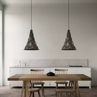 Jasper Rustic Iron Cone Pendant Light