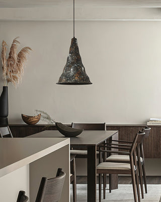 Jasper Rustic Iron Cone Pendant Light