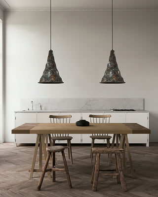 Mountain Peak Industrial Iron Pendant Light