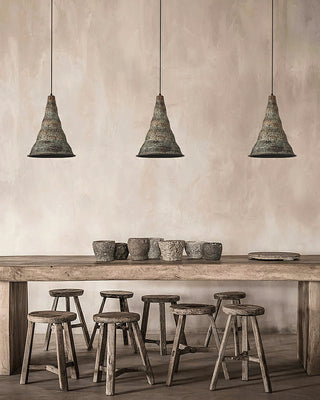 Jasper Rustic Iron Cone Pendant Light