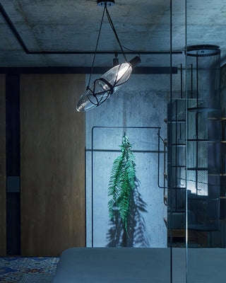 Mouth Blown Kinbaku Crystal Pendant Light