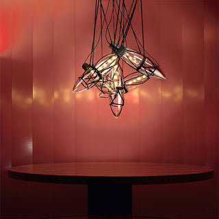 Mouth Blown Kinbaku Crystal Pendant Light