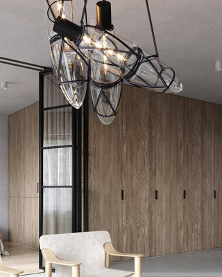 Mouth Blown Kinbaku Crystal Pendant Light