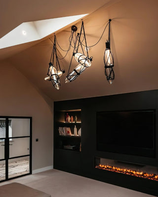 Mouth Blown Kinbaku Crystal Pendant Light