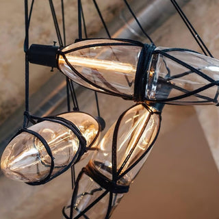 Mouth Blown Kinbaku Crystal Pendant Light