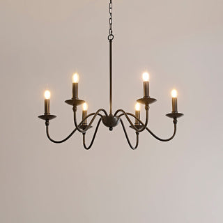 Mrhyswd Black Vintage Iron Chandelier