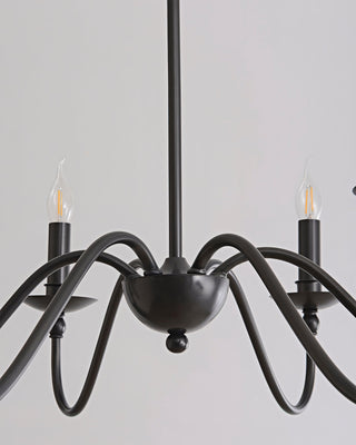 Mrhyswd Black Vintage Iron Chandelier