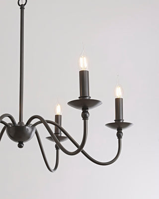 Mrhyswd Black Vintage Iron Chandelier