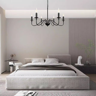 Mrhyswd Black Vintage Iron Chandelier