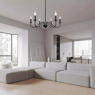 Mrhyswd Black Vintage Iron Chandelier