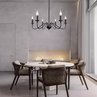 Mrhyswd Black Vintage Iron Chandelier