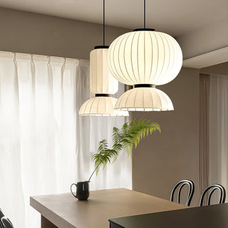 Mulberry Silk Double-Bubble Pendant Lamp