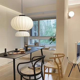Mulberry Silk Double-Bubble Pendant Lamp