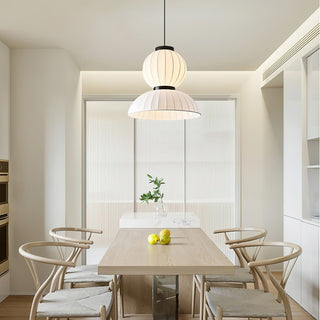Mulberry Silk Double-Bubble Pendant Lamp