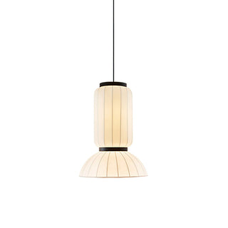 Mulberry Silk Double-Bubble Pendant Lamp