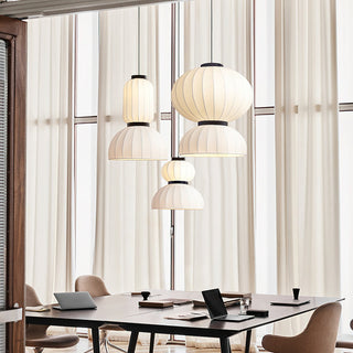 Mulberry Silk Double-Bubble Pendant Lamp