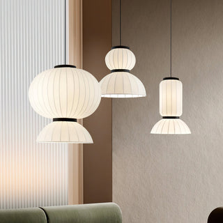 Mulberry Silk Double-Bubble Pendant Lamp
