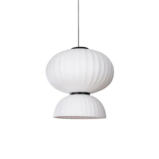 Mulberry Silk Double-Bubble Pendant Lamp