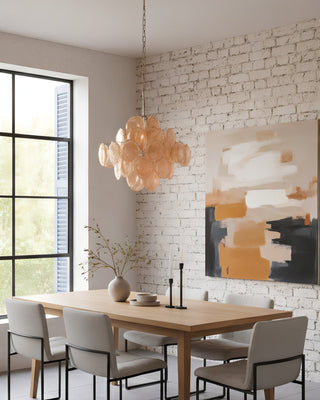 Murano Caramel Disc Chandelier