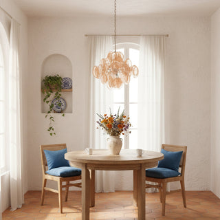 Murano Caramel Disc Chandelier