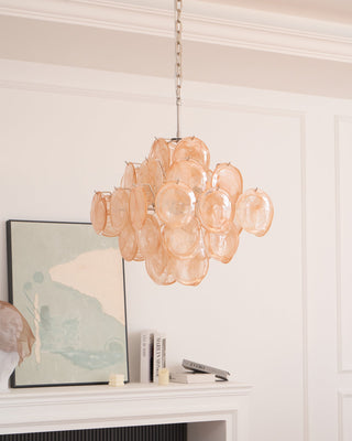 Murano Caramel Disc Chandelier