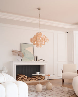 Murano Caramel Disc Chandelier