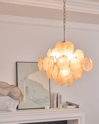 Murano Caramel Disc Chandelier