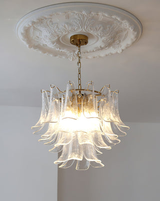 Murano Amber Glass Petal Chandelier