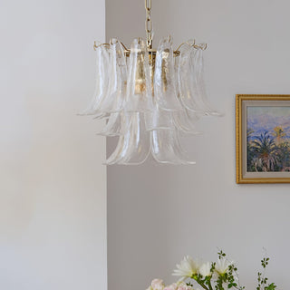 Murano Amber Glass Petal Chandelier