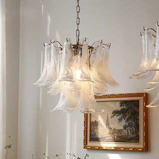 Murano Amber Glass Petal Chandelier