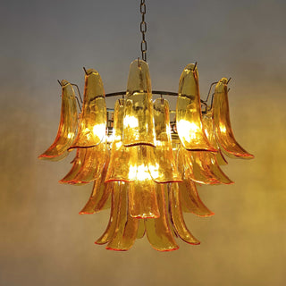 Murano Amber Glass Petal Chandelier
