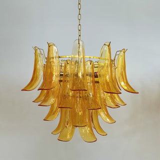 Murano Amber Glass Petal Chandelier