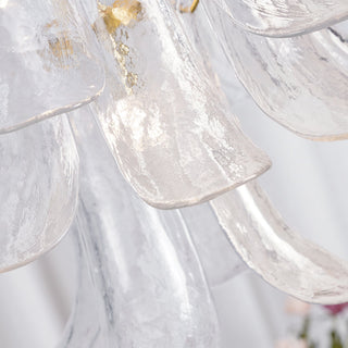 Murano Amber Glass Petal Chandelier