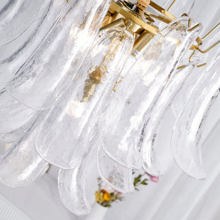 Murano Amber Glass Petal Chandelier