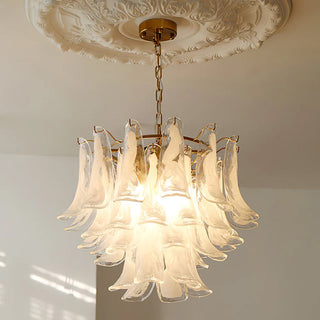 Murano Amber Glass Petal Chandelier