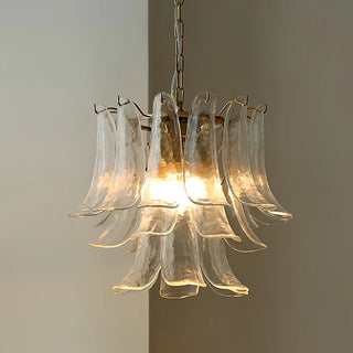 Murano Amber Glass Petal Chandelier